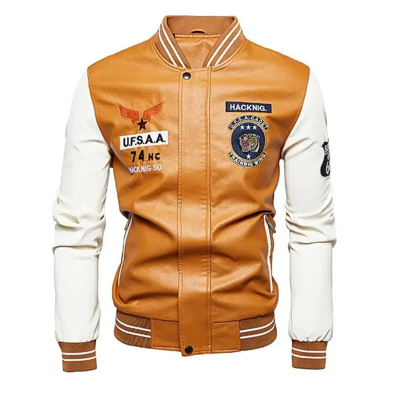 Men Moto Leather Jackets Slim Fit PU Leather Coats High Quality Men Jackets and Coats New Fashion Men Autumn Leather Jackets 4XL