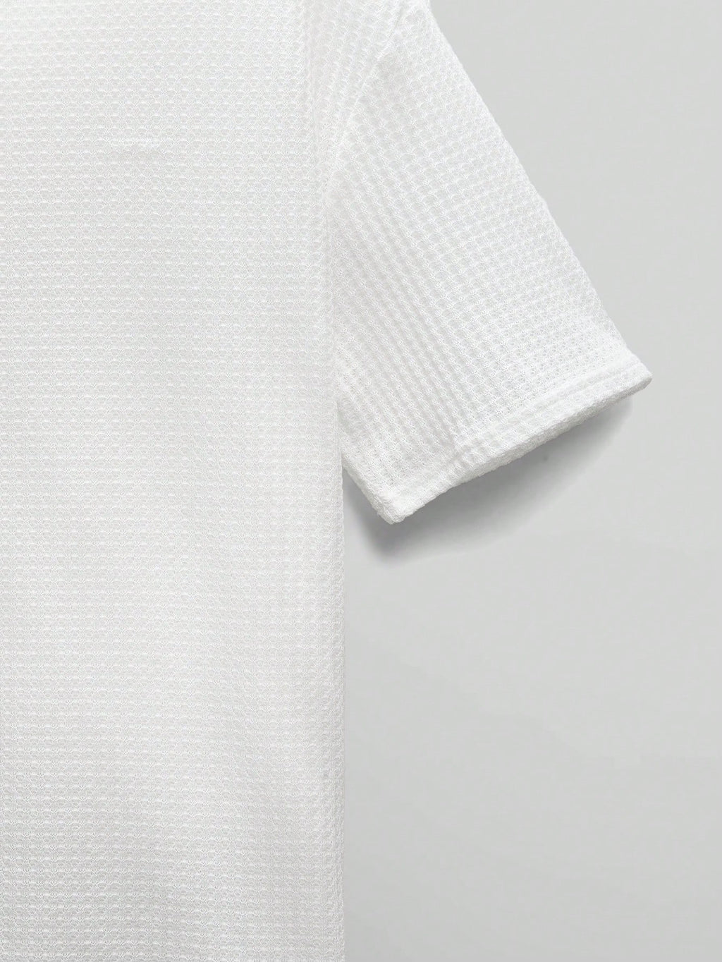 NEON BLANC Oversized Men Patched Detail Waffle Knit T-Shirt, Summer, Streetwear Style