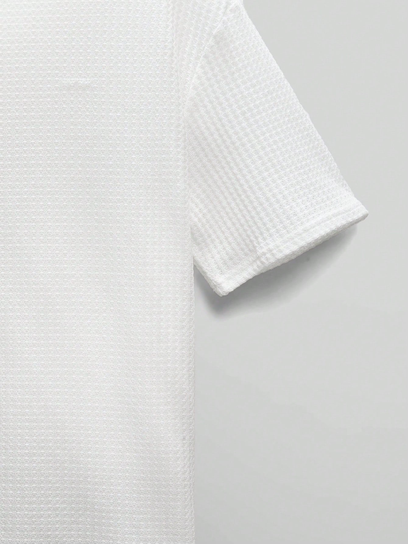 NEON BLANC Oversized Men Patched Detail Waffle Knit T-Shirt, Summer, Streetwear Style