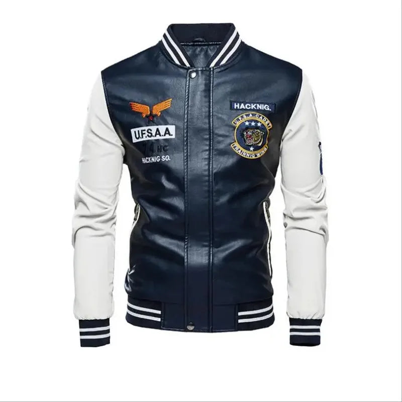 Men Moto Leather Jackets Slim Fit PU Leather Coats High Quality Men Jackets and Coats New Fashion Men Autumn Leather Jackets 4XL