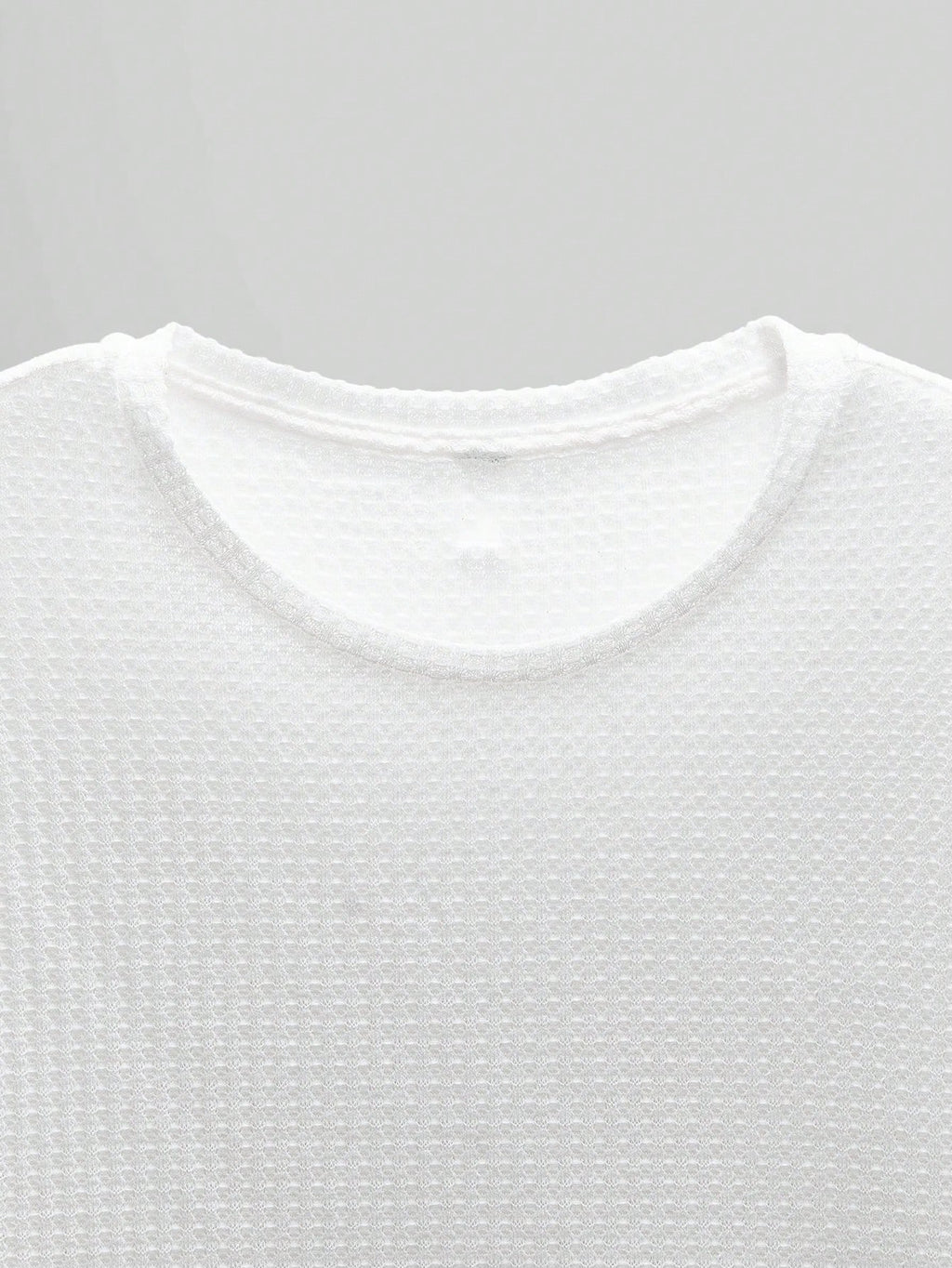 NEON BLANC Oversized Men Patched Detail Waffle Knit T-Shirt, Summer, Streetwear Style