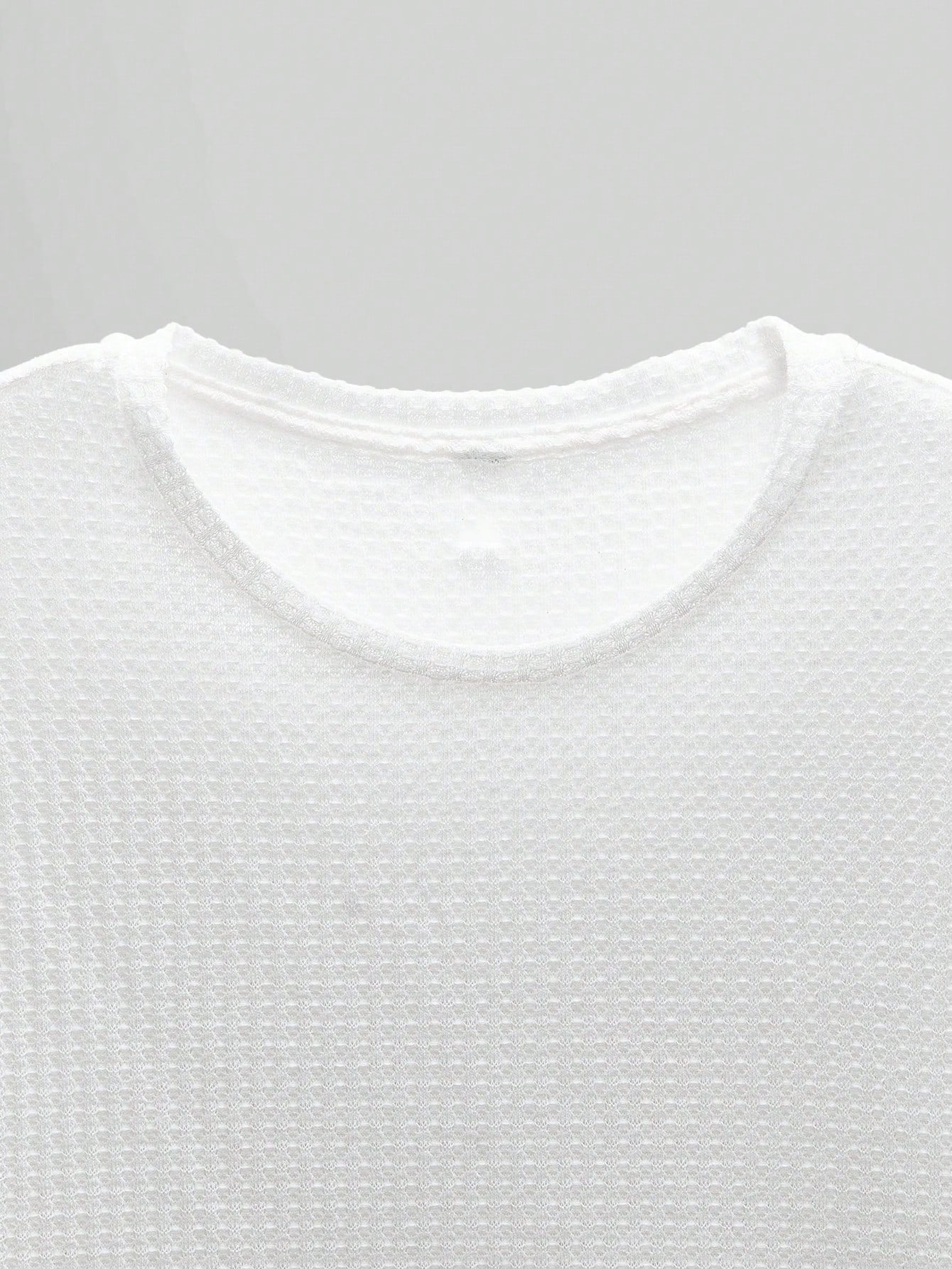 NEON BLANC Oversized Men Patched Detail Waffle Knit T-Shirt, Summer, Streetwear Style