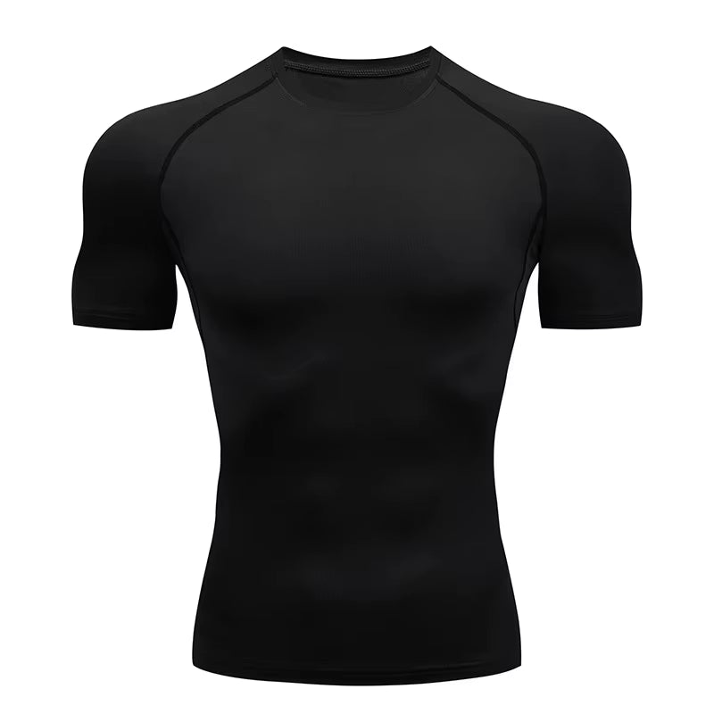 Spider Print Compression Shirt for Men Short Sleeve Rash Guard Gym Workout Undershirts Baselayers Athletic Quick Dry T-Shirt Tee