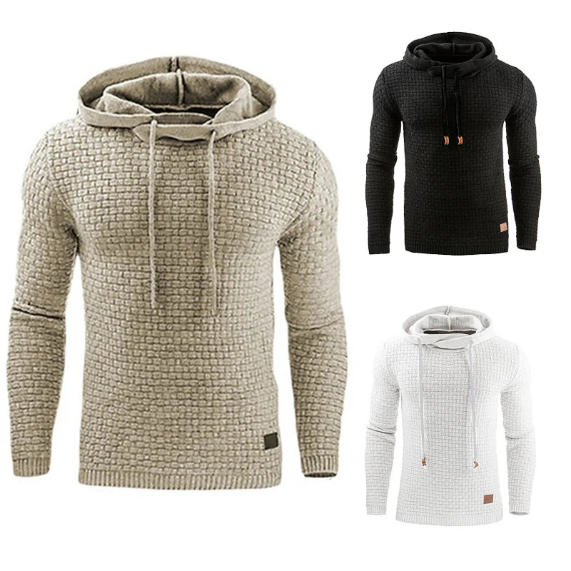 Men'S Hoodies Slim Hooded Sweatshirts Mens Pullover Male Casual Sportswear Streetwear Clothing