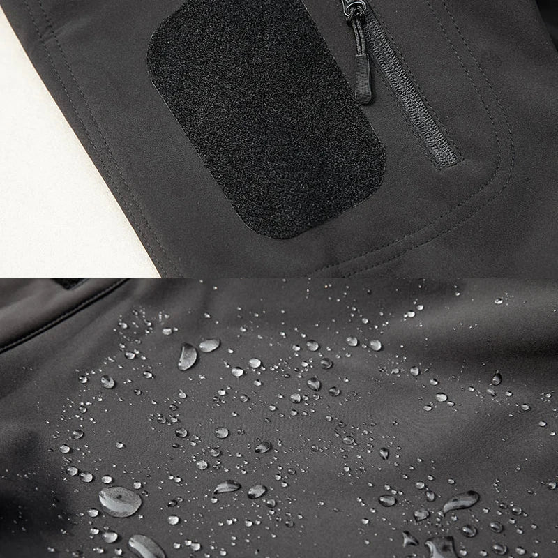 Men'S Autumn Winter Softshell Fleece Waterproof Jackets Male Hood Coats Fishing Hiking Camping Climbing Skiing Pants Trousers