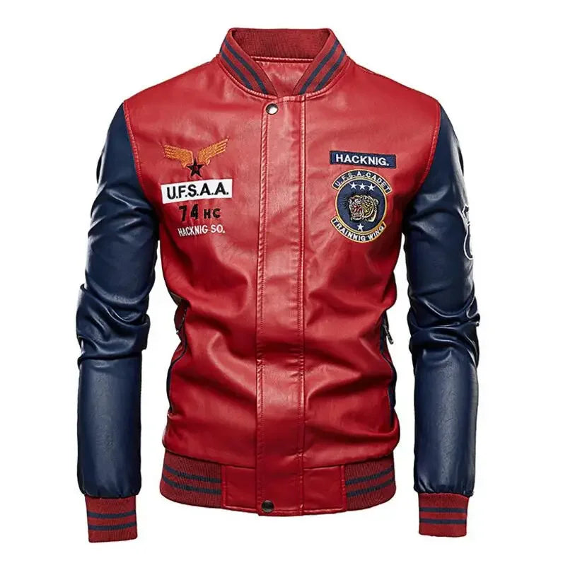 Men Moto Leather Jackets Slim Fit PU Leather Coats High Quality Men Jackets and Coats New Fashion Men Autumn Leather Jackets 4XL