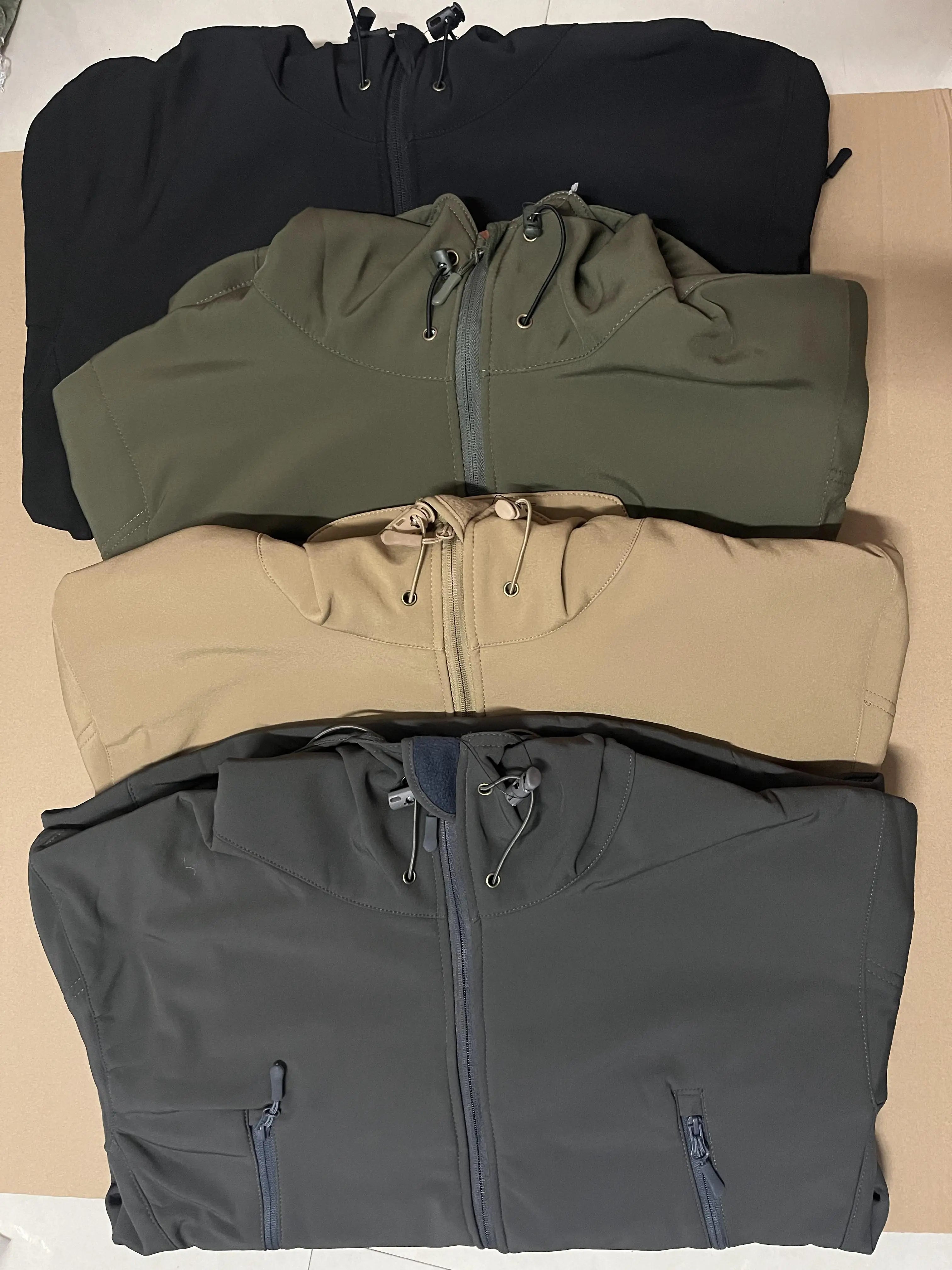 Men'S Autumn Winter Softshell Fleece Waterproof Jackets Male Hood Coats Fishing Hiking Camping Climbing Skiing Pants Trousers