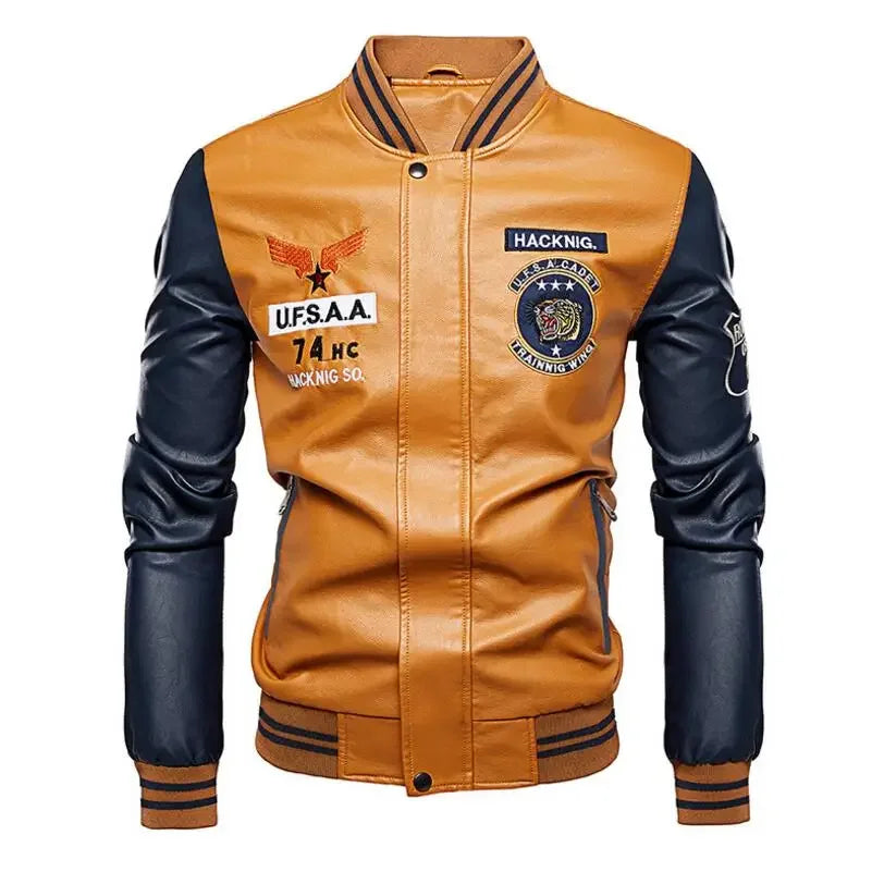 Men Moto Leather Jackets Slim Fit PU Leather Coats High Quality Men Jackets and Coats New Fashion Men Autumn Leather Jackets 4XL